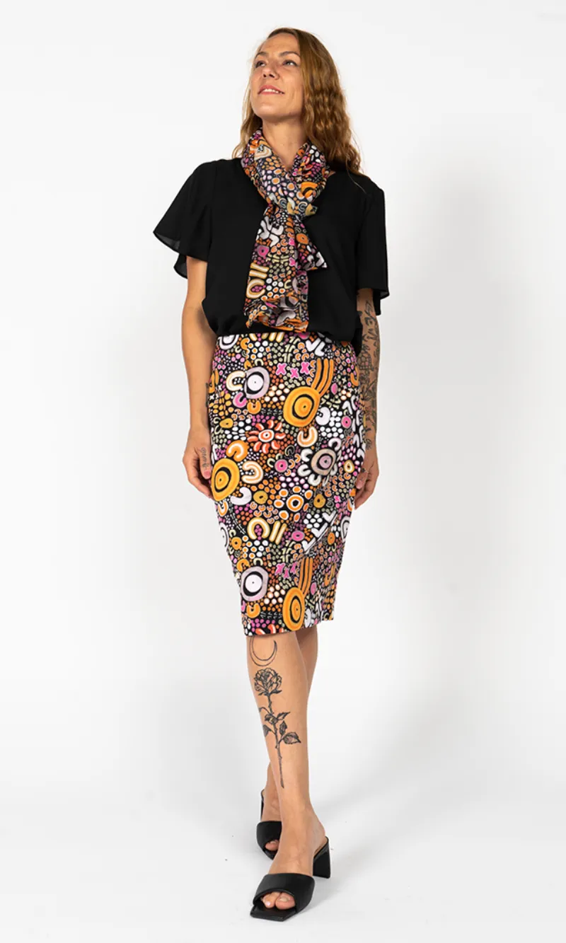 Aboriginal Art Scarf Eastern Maar