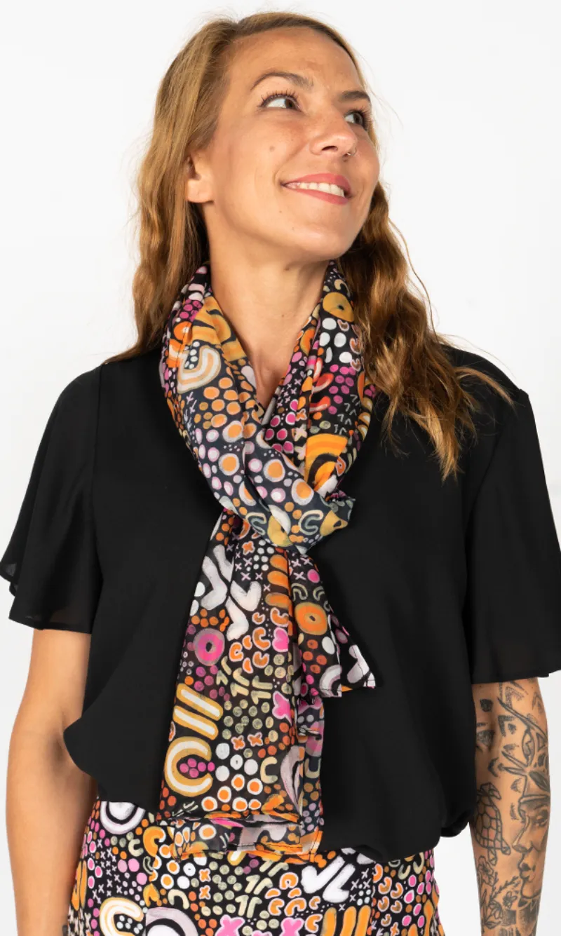 Aboriginal Art Scarf Eastern Maar