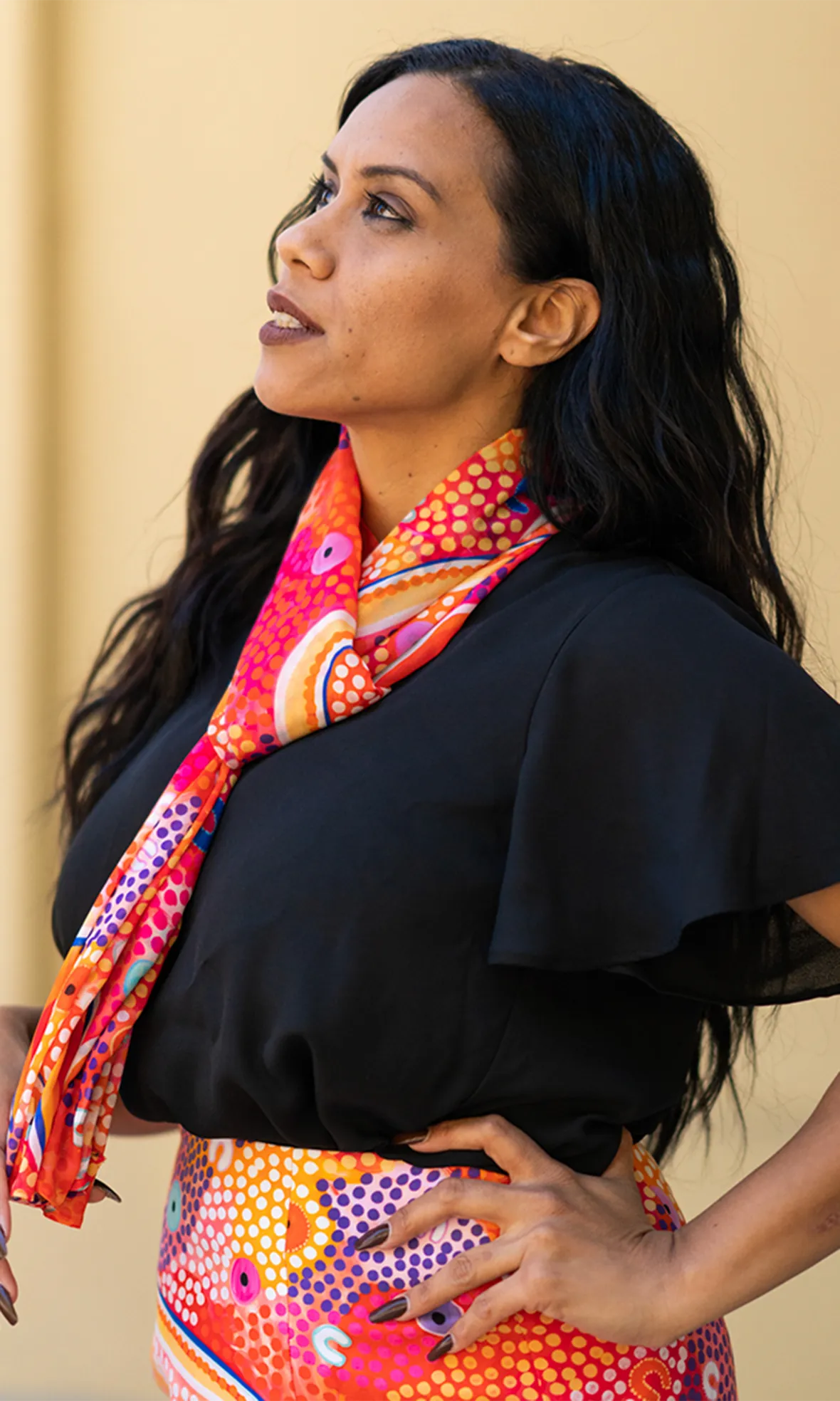 Aboriginal Art Scarf Merindah-Gunya