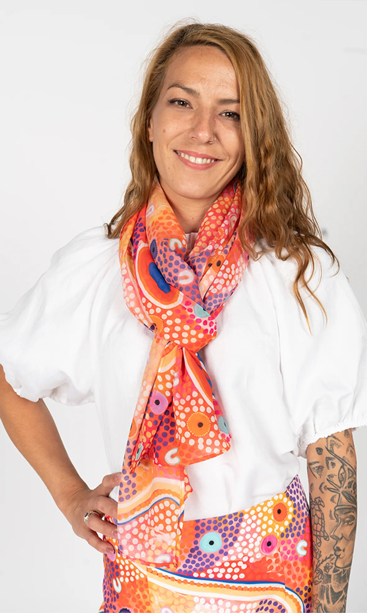 Aboriginal Art Scarf Merindah-Gunya