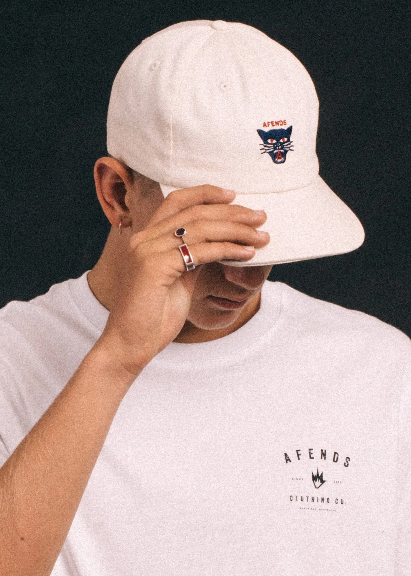 Afends Mens Emblem - Soft Brim 6 Panel Cap