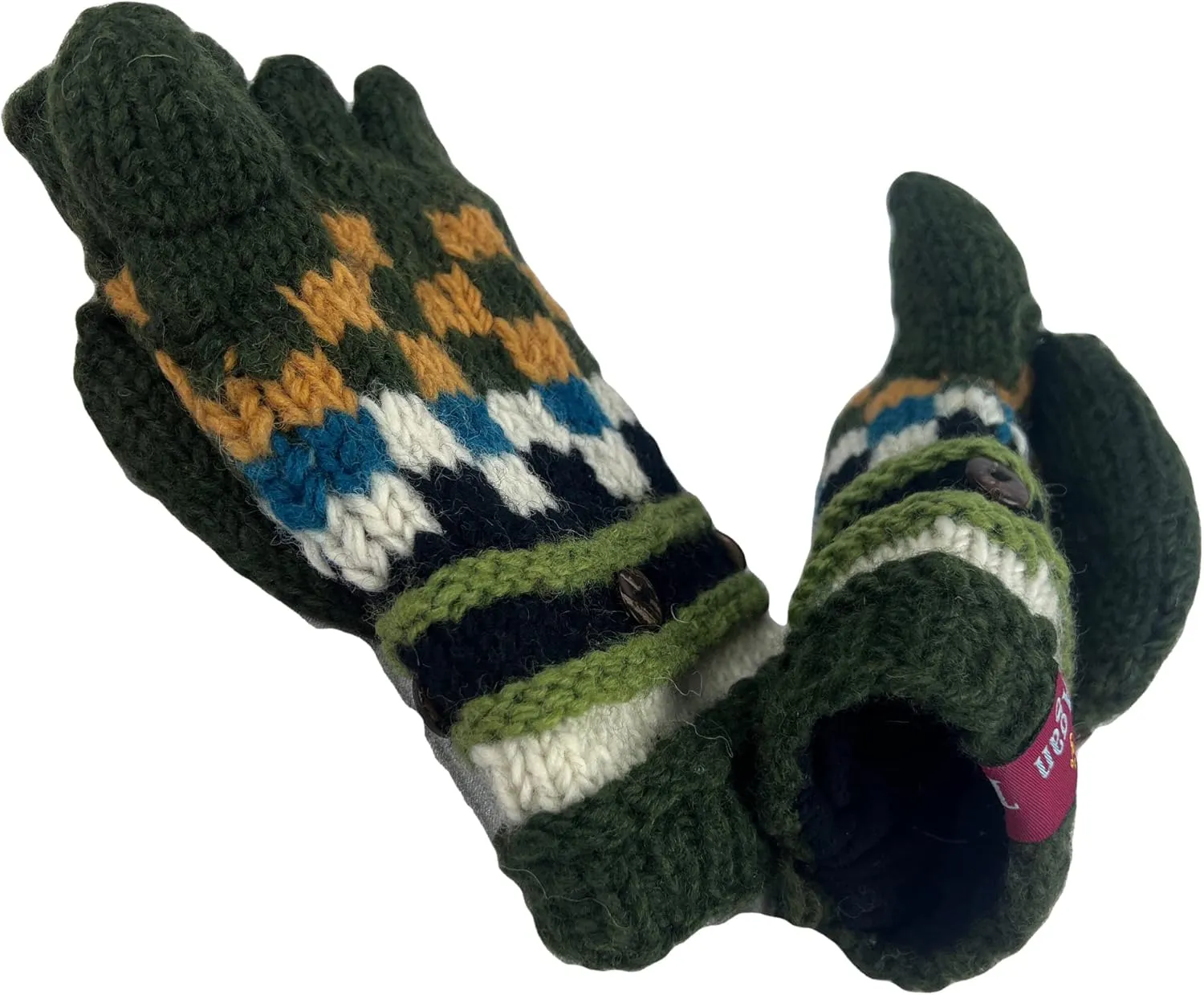 Agan Traders Women's 2025 Spring Assorted Women's Knit Wool Thick Hat Mitten Fingerless Glove Warm Fleece Lined Himalaya