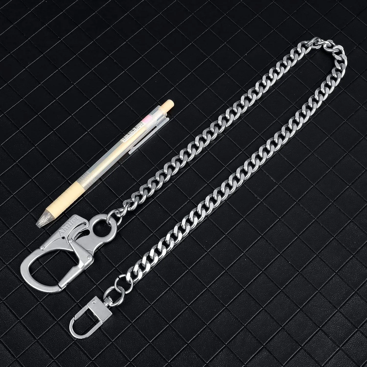 Ahiller Biker Wallet Chain, Heavy Duty Pocket Chain with Round Clasp, Men Chains for Keys, Jeans, Pants, Purse and Handbag