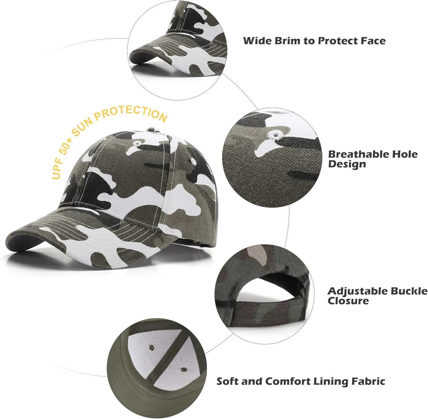 American Trends Toddler Baseball Hat for Toddler Boy Kids Adjustable Baseball Cap Camouflage Boys Hat
