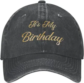 Birthday Baseball Cap for Men Women, Adjustable Hat for Party