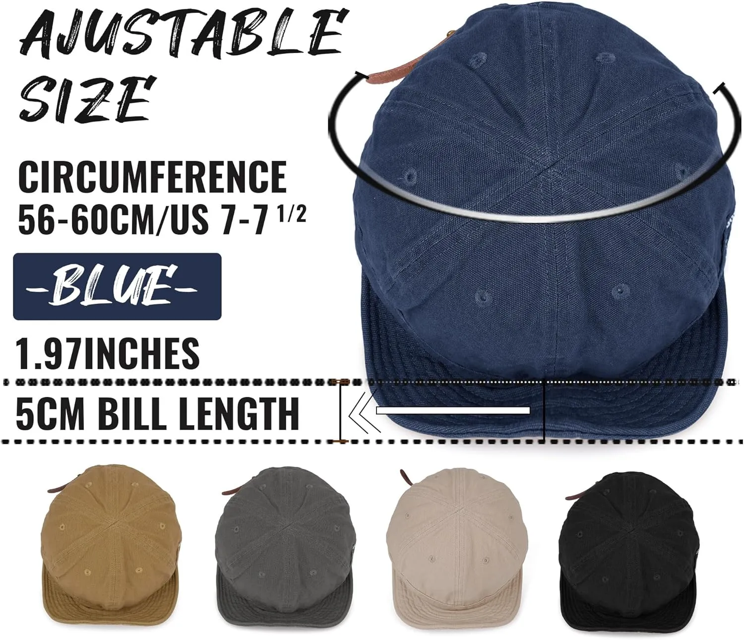 CLAPE Stylish Short Brim Soft Cap Baseball Cap Trucker/Baseball Style Hat Cap