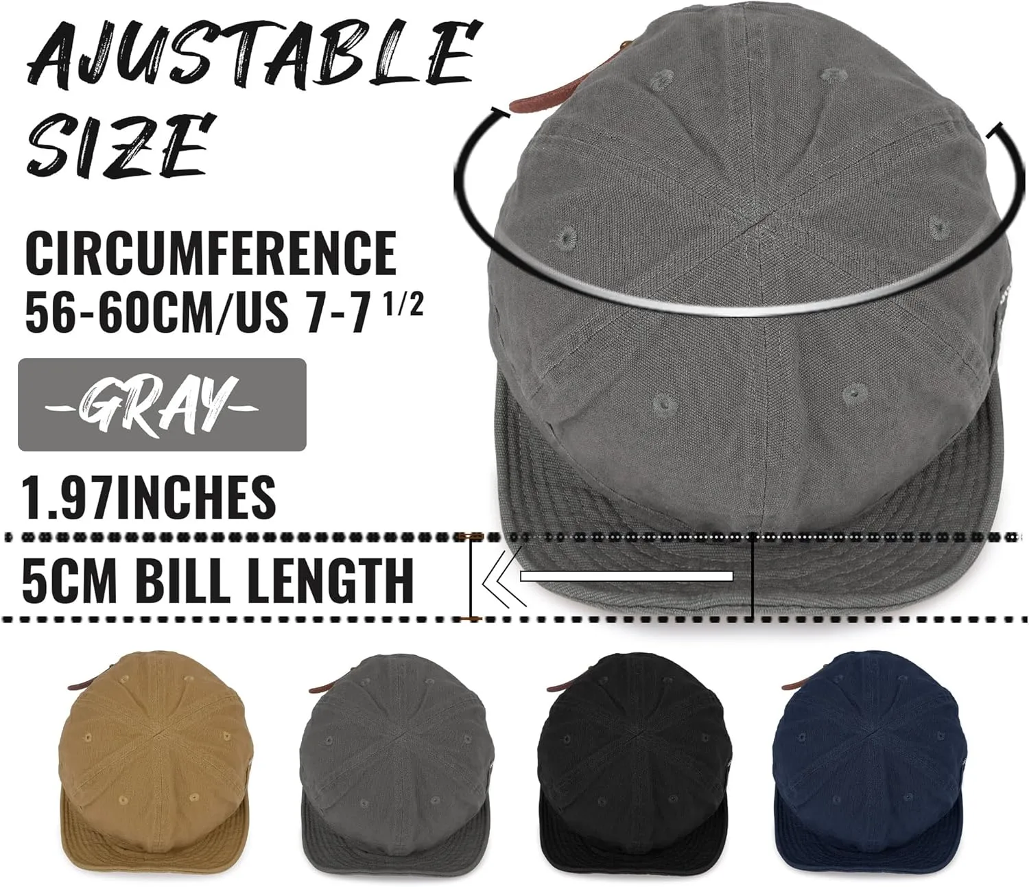 CLAPE Stylish Short Brim Soft Cap Baseball Cap Trucker/Baseball Style Hat Cap