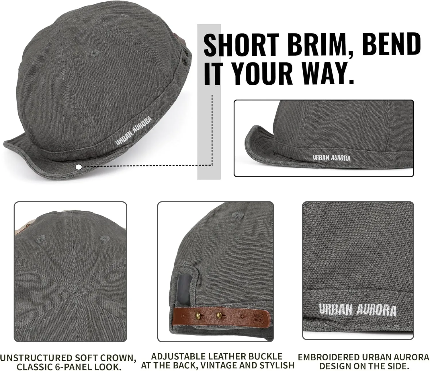 CLAPE Stylish Short Brim Soft Cap Baseball Cap Trucker/Baseball Style Hat Cap