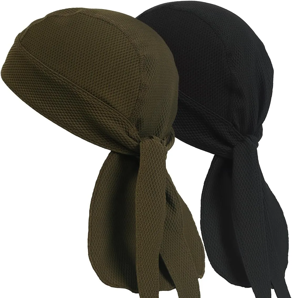 Cooling Helmet Liner Do Rag Skull Cap for Men Sweat Cycling Beanie - Pirate Bandana 2Pcs