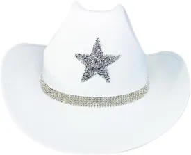 Cowboy Hat,Fashion Vintage Cowboy Hat Large Brim Hat Hats Fedora Felt Cowboy Hat Accessory Wide Brim