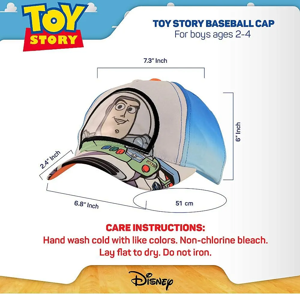 Disney Boys Baseball Hat, Lightning McQueen Adjustable Cap For Toddler 2-4 Or Kids Ages 4-7