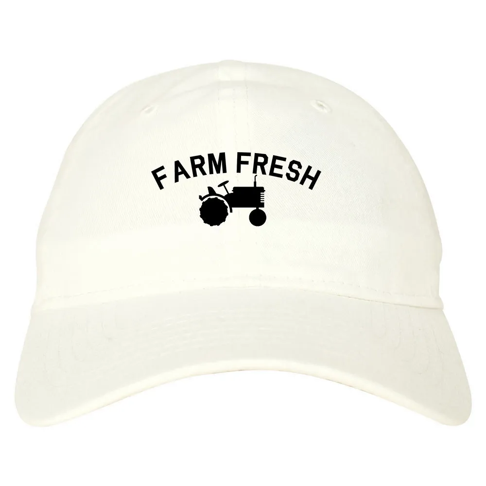 Farm Fresh Tractor Mens Dad Hat Baseball Cap