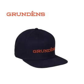 Grundens Logo Flat Brim Navy
