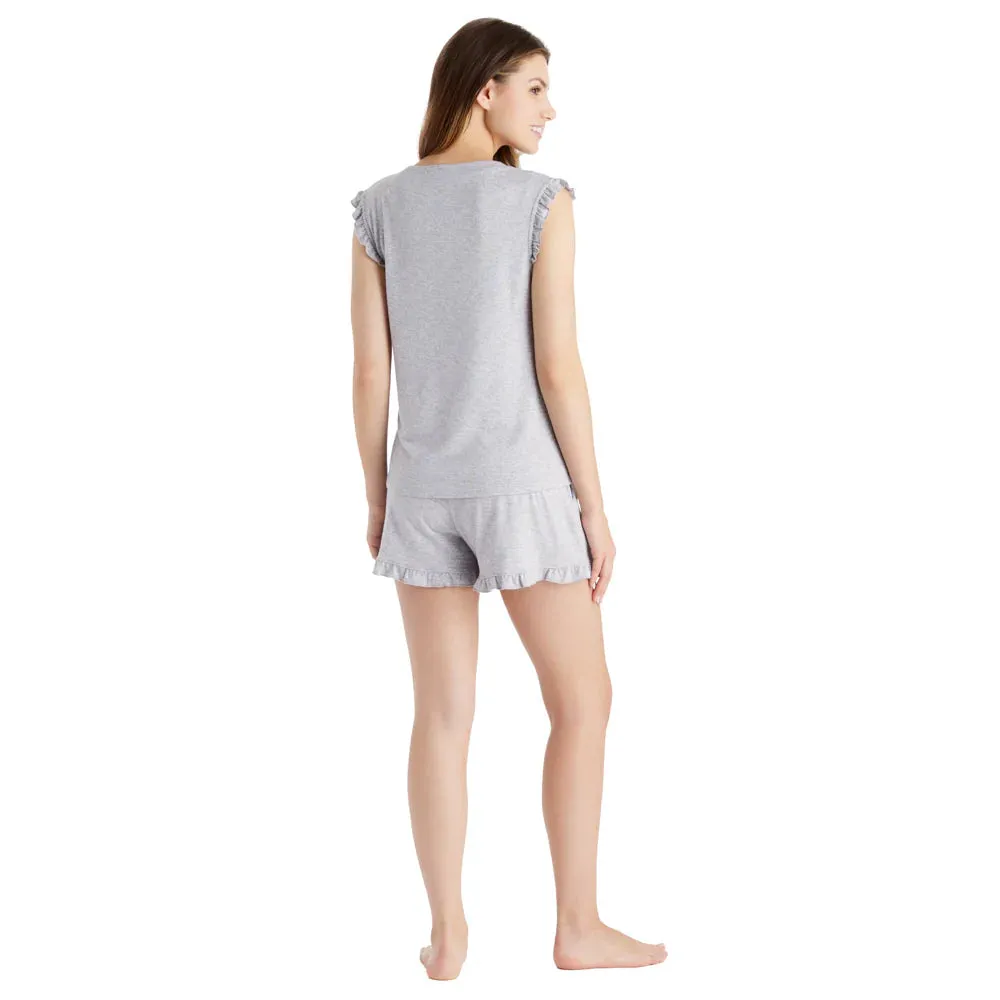 Heather Grey Dream Ruffle Top and Short Set