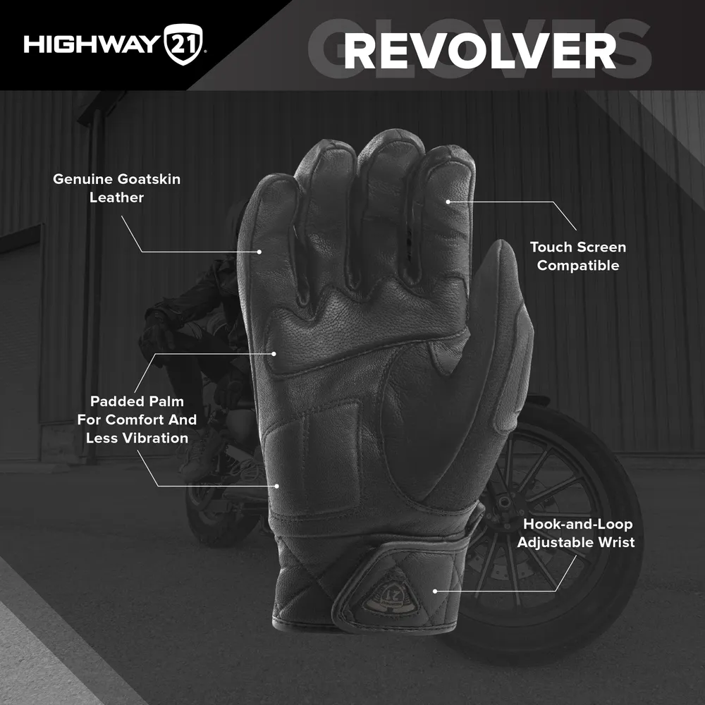 Highway 21 Revolver Motorcycle Riding Gloves