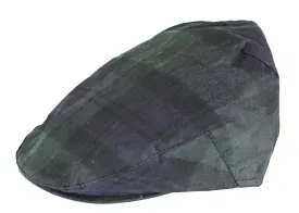 HW49 - Tartan Wax Flat Cap - BLACKWATCH