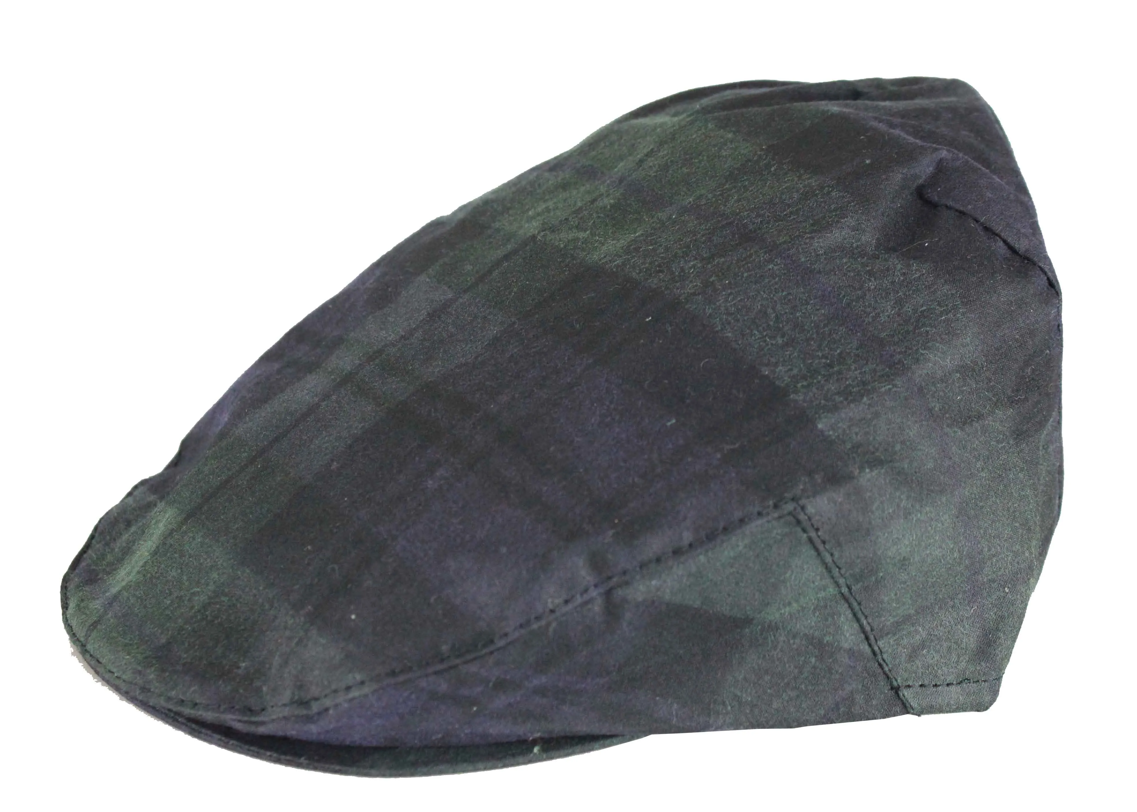 HW49 - Tartan Wax Flat Cap - BLACKWATCH