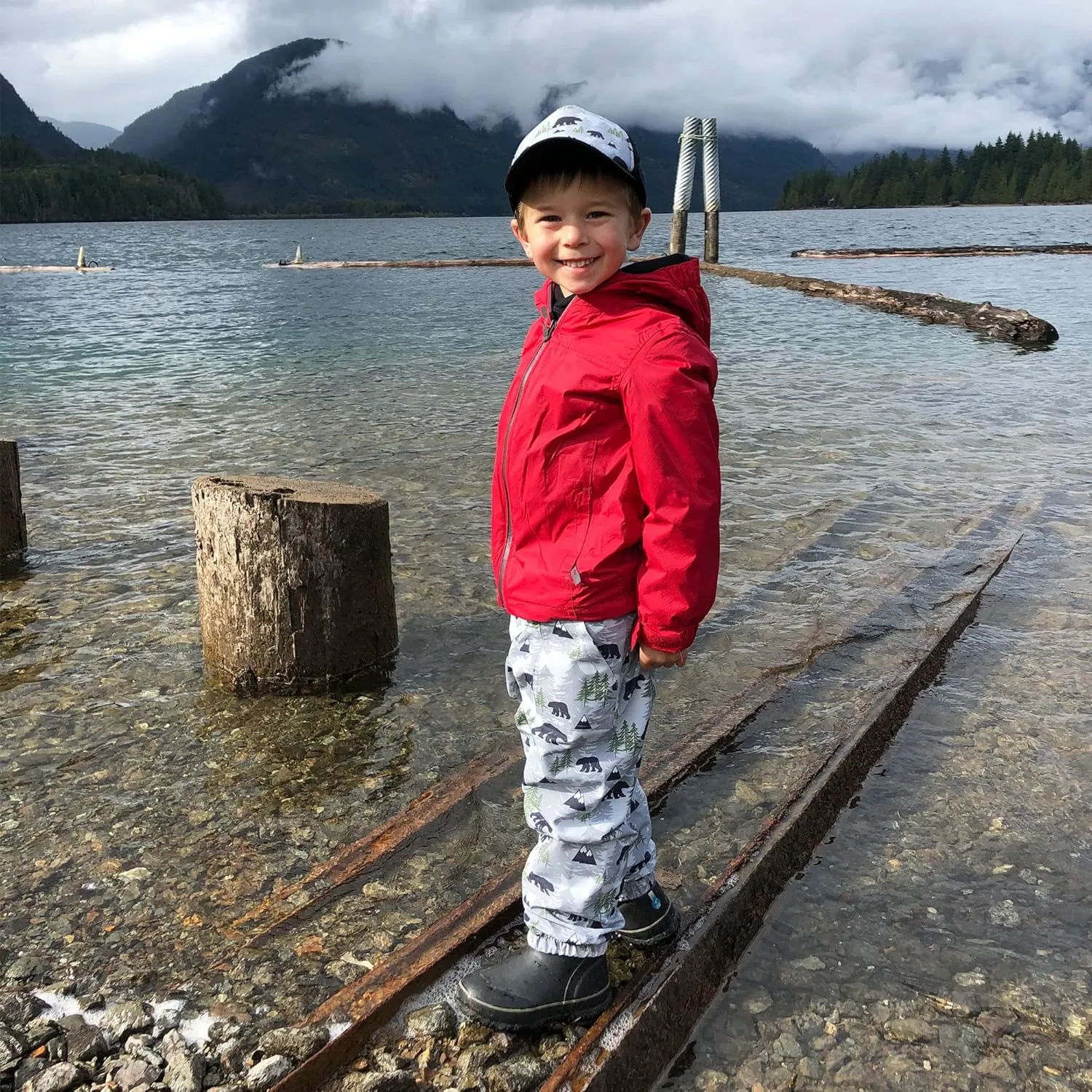 JAN & JUL Waterproof Fleece Lined Snow and Rain Pants for Toddlers and Kids
