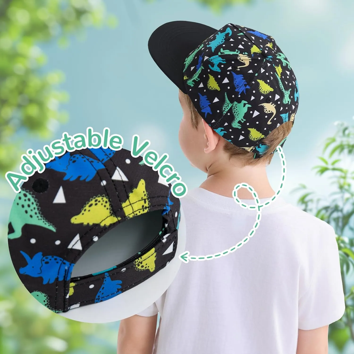 Kids Boy Girl Baseball Cap Baby Sun Hat Adjustable Toddler Trucker Hats with Flat Brim for Summer Outdoor
