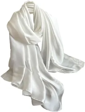 Long Silk Feeling Satin Scarf Smooth Lightweight Sunscreen Satin Shawls Wrap Headscarf for Women