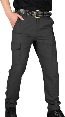 Men's Outdoor Cargo Hiking Pants Lightweight Waterproof Quick Dry Tactical Pants Casual Work Pants Joggers Trousers