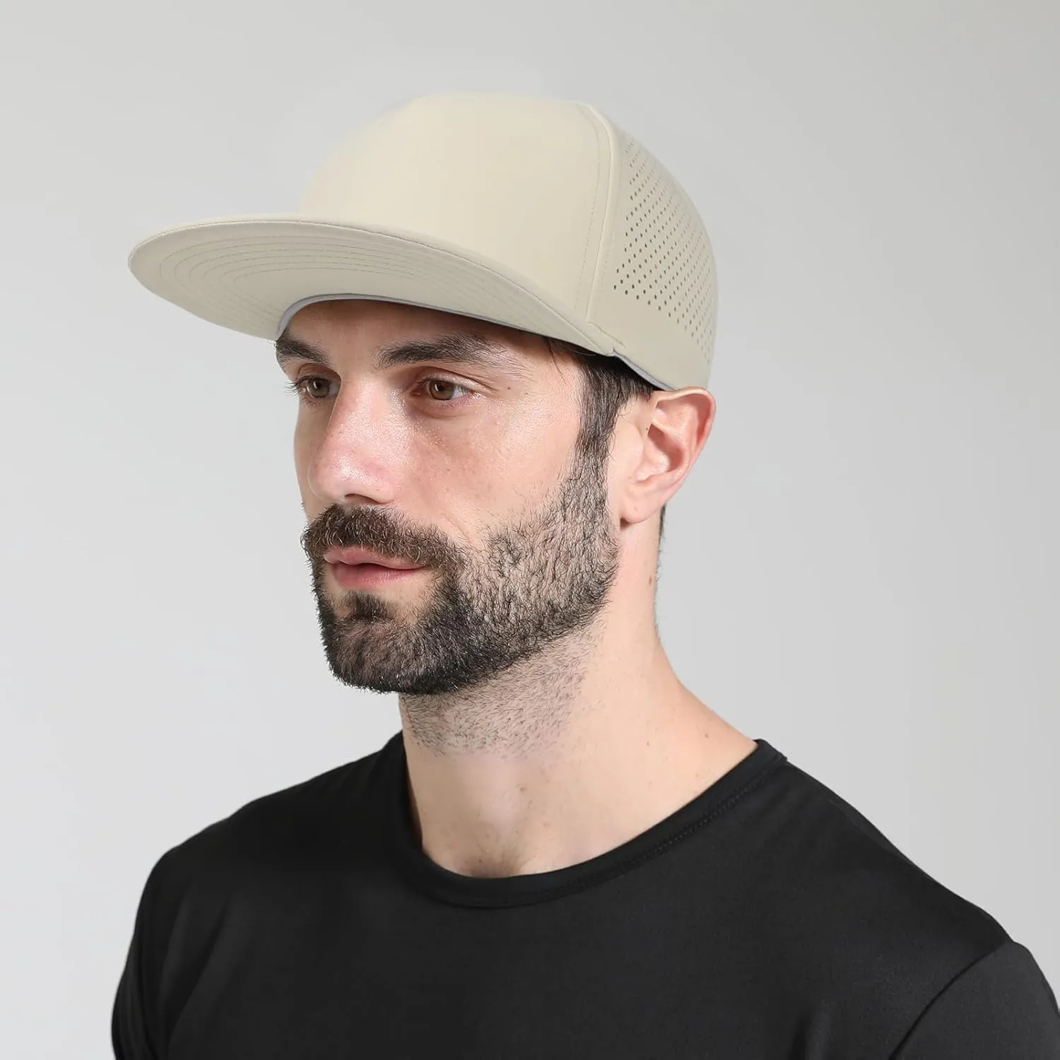M/L/XL/XXL Oversize Flat Bill Baseball Cap for Men Women Quick Dry Snapback Hats Summer Mesh 5 Panel Cap