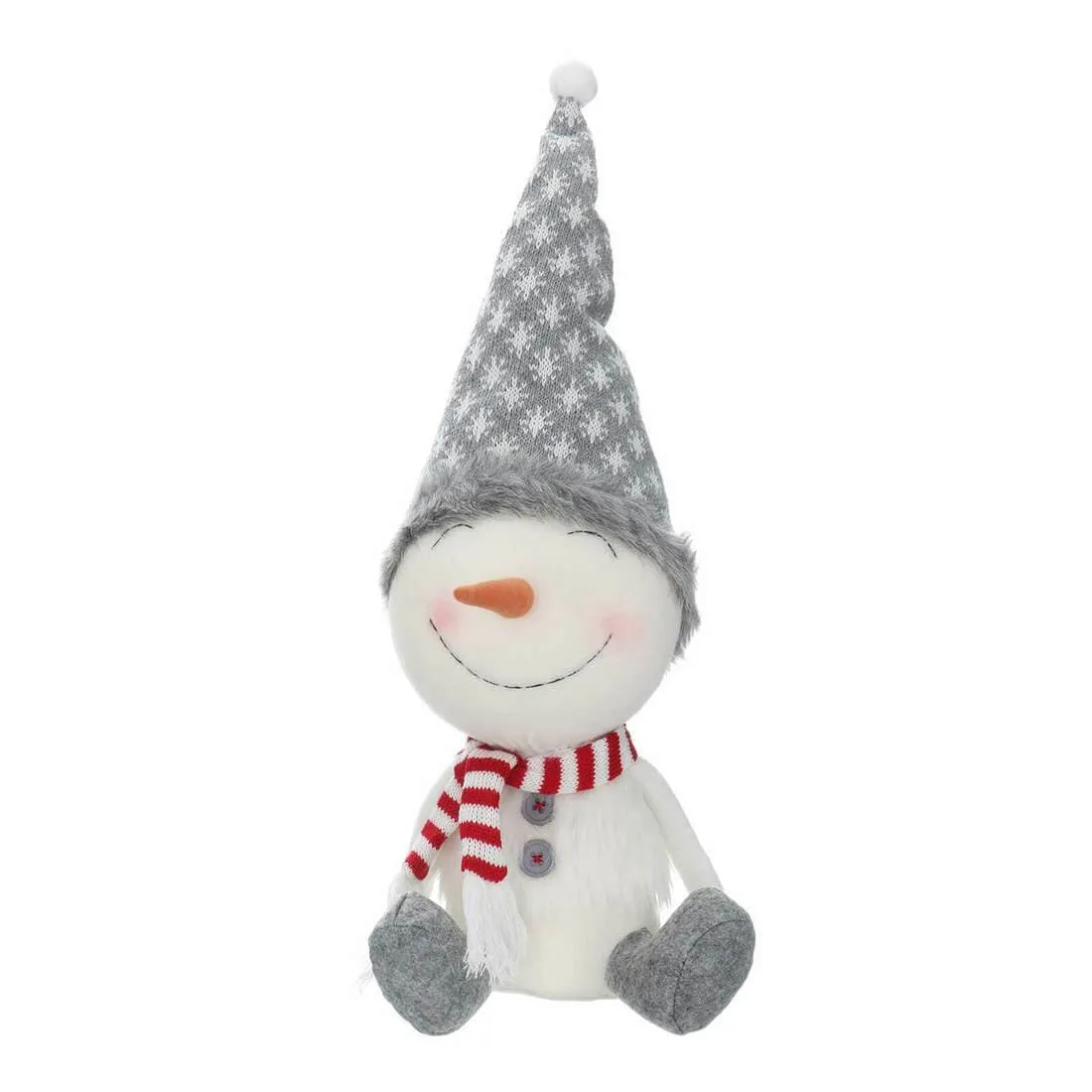 Novelty Sitting Snowman Christmas Xmas Decoration 36cm