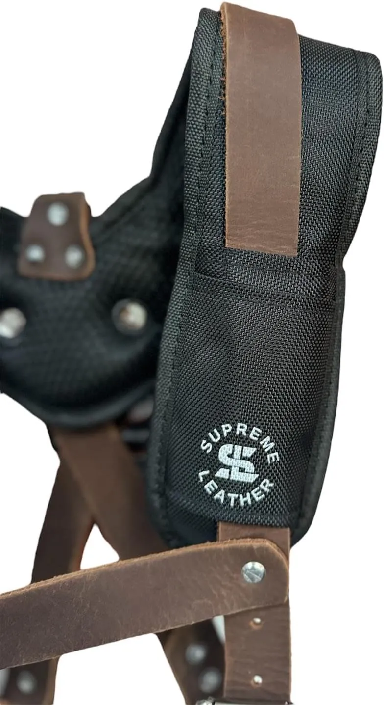 Padded Tool Belt Suspenders  Adjustable Work Suspenders with 4 Detachable D-Loops  For Construction, Carpentry, & More