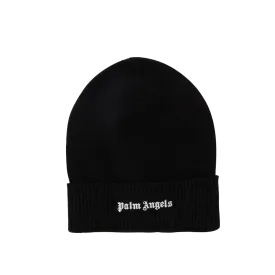 Palm Angels Logo Knit Beanie Nero