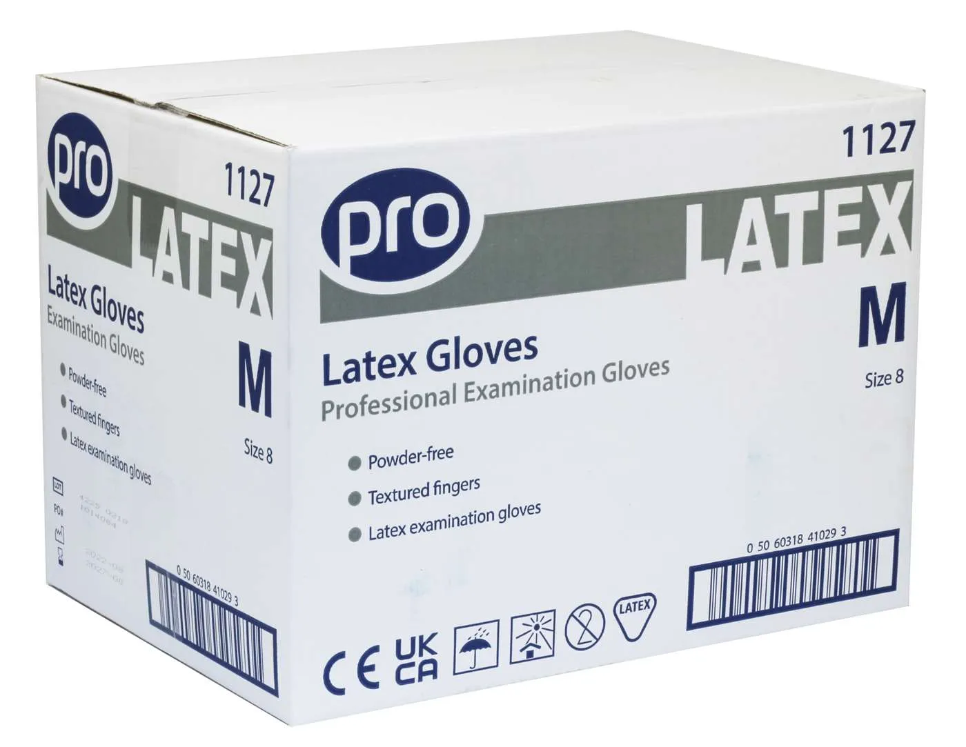 PRO Latex Gloves Non Powdered Box Of 100