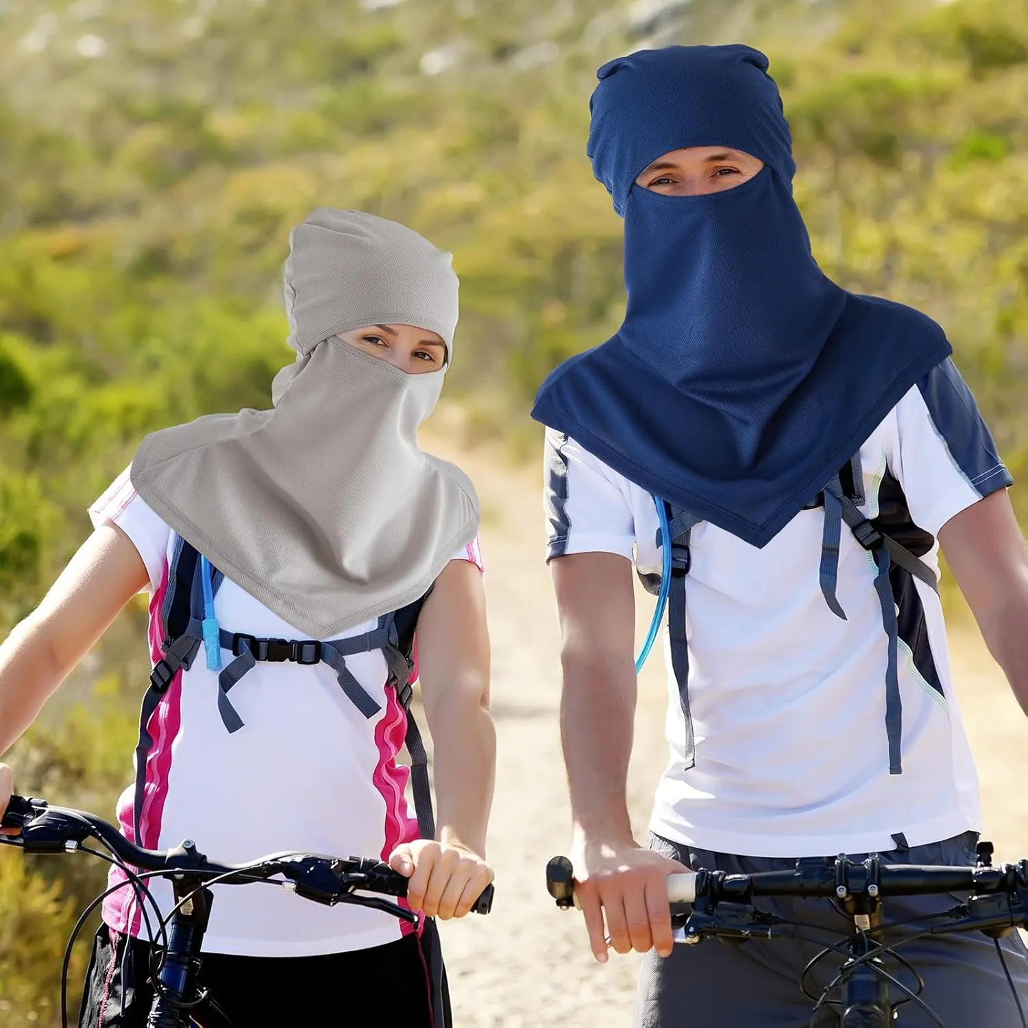 SATINIOR 3 Piece Balaclava Face Cover Sun Protection Neck Cover Summer Balaclava Motorcycle Face Mask for Men Women