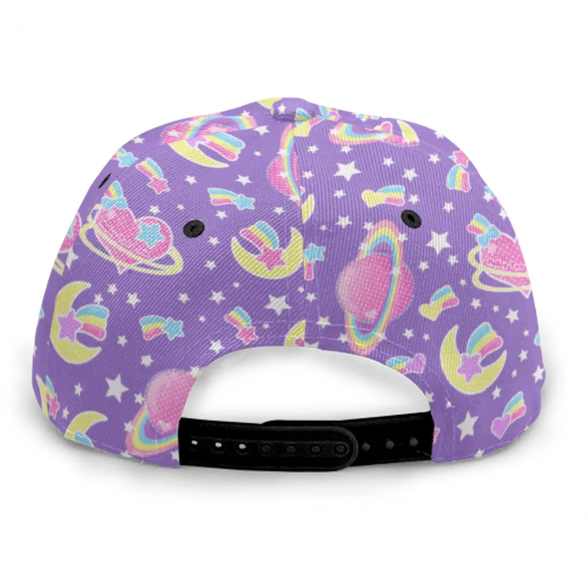 Saturn's Wish Purple Baseball Cap With Flat Brim
