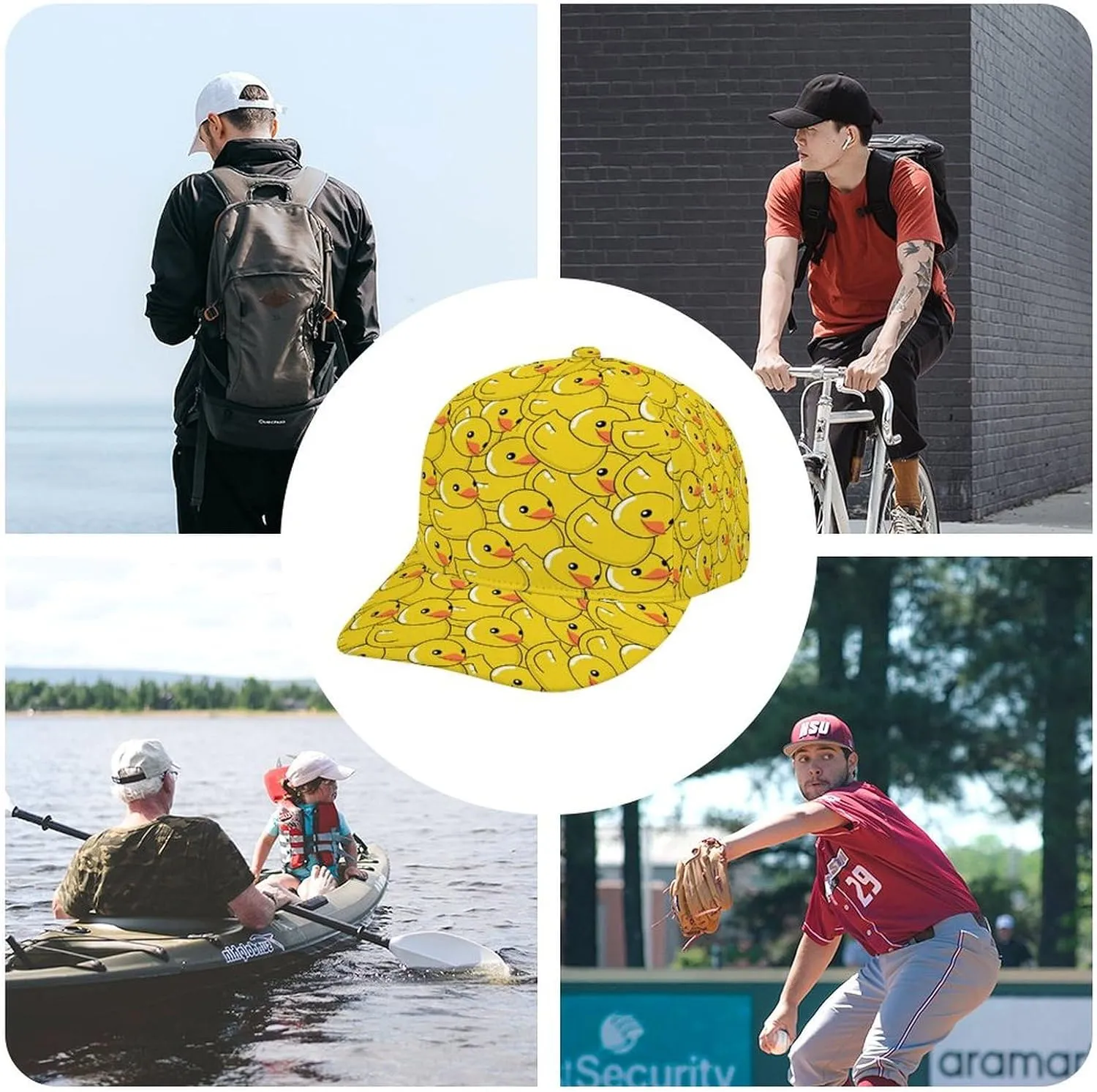 Unisex Snapback Baseball Cap Cool Hip Hop Hat for Outdoor Activities
