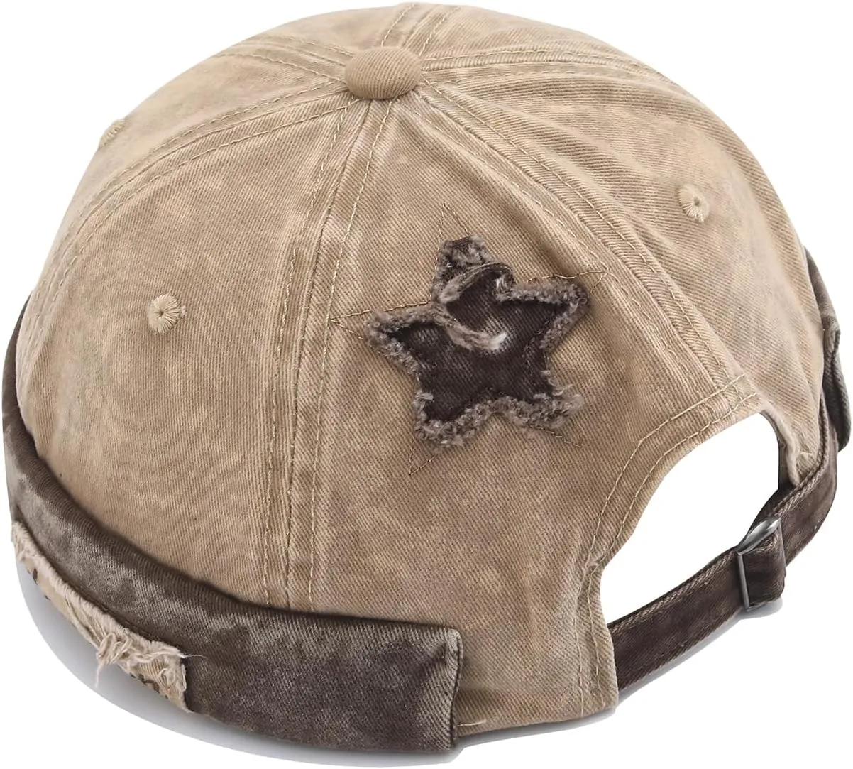 Washed Cotton Brimless Distressed Docker Cap Adjustable Street Casual Sailor Cap Skullcap Beanie Hat Landlord Hats