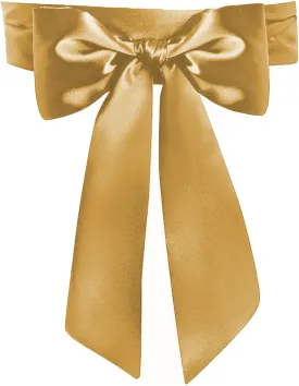Women Wedding Satin Sash Belt 4'' Wide Double Side Chiffon Sash Bridal Waist Belts