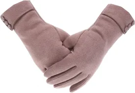 woogwin Womens Winter Gloves Touch Screen Warm Fleece Lined Thick Thermal Windproof Ladies Snow Gloves for Cold Weather