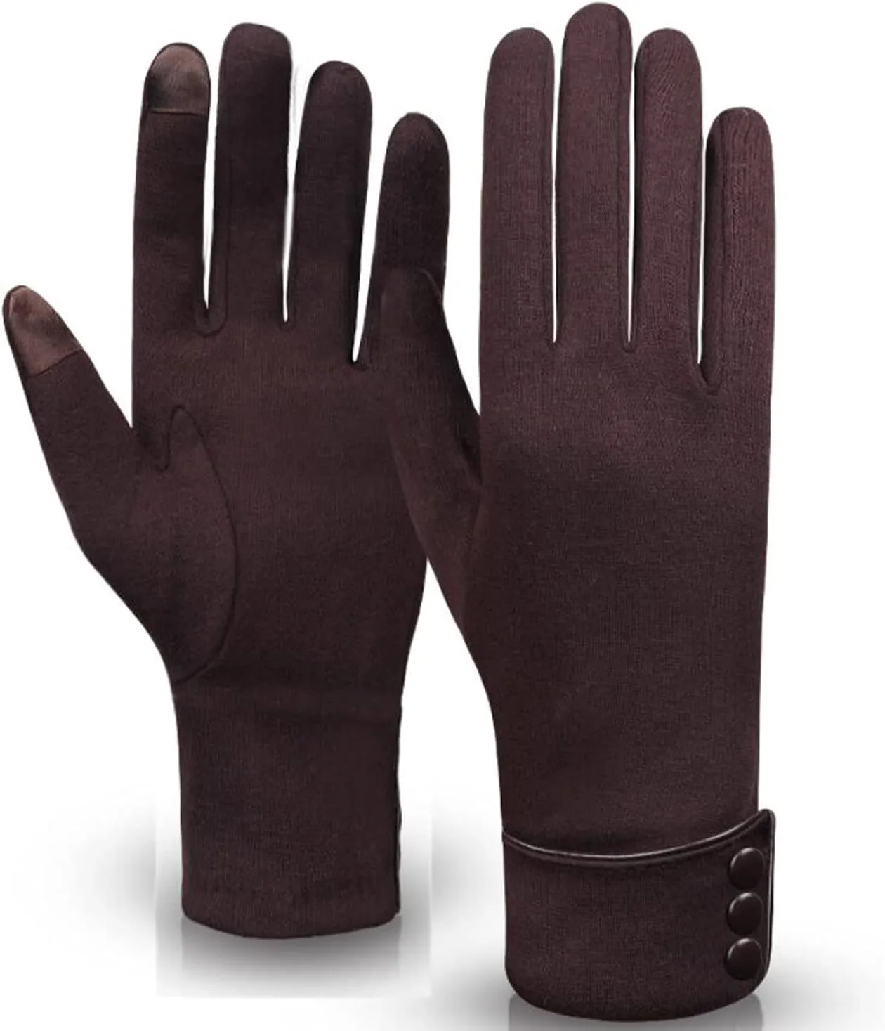 woogwin Womens Winter Gloves Touch Screen Warm Fleece Lined Thick Thermal Windproof Ladies Snow Gloves for Cold Weather