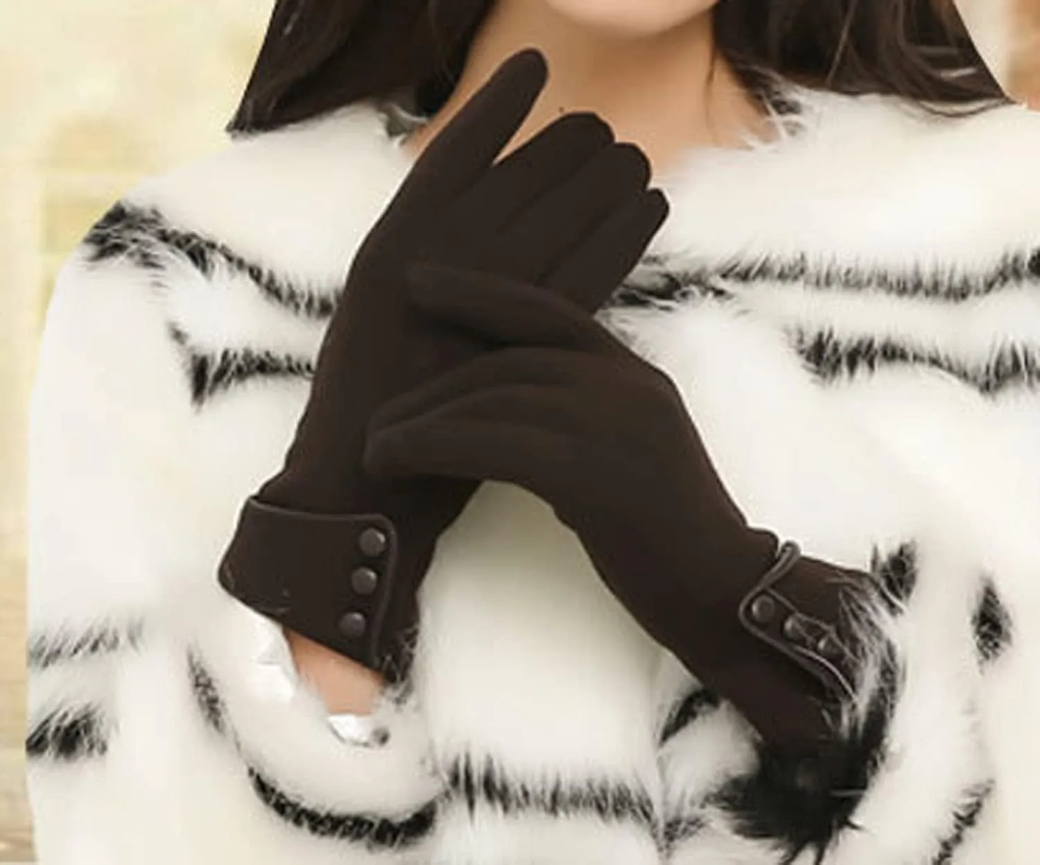 woogwin Womens Winter Gloves Touch Screen Warm Fleece Lined Thick Thermal Windproof Ladies Snow Gloves for Cold Weather