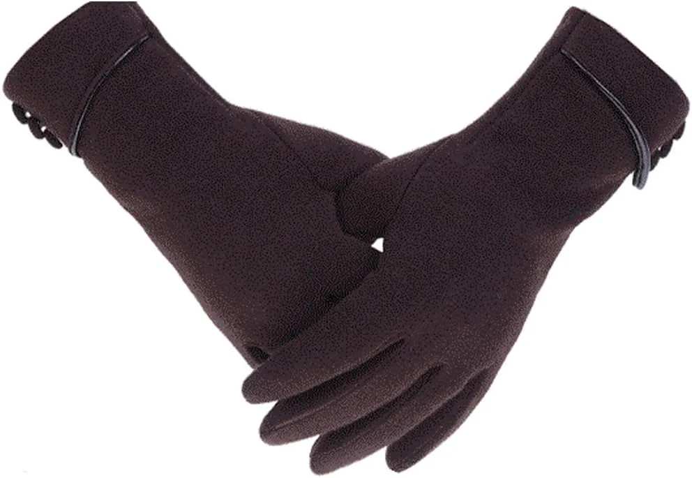 woogwin Womens Winter Gloves Touch Screen Warm Fleece Lined Thick Thermal Windproof Ladies Snow Gloves for Cold Weather