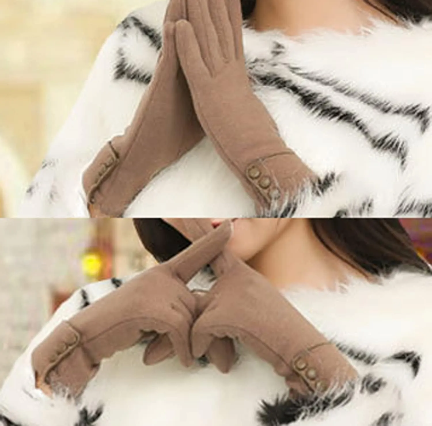 woogwin Womens Winter Gloves Touch Screen Warm Fleece Lined Thick Thermal Windproof Ladies Snow Gloves for Cold Weather