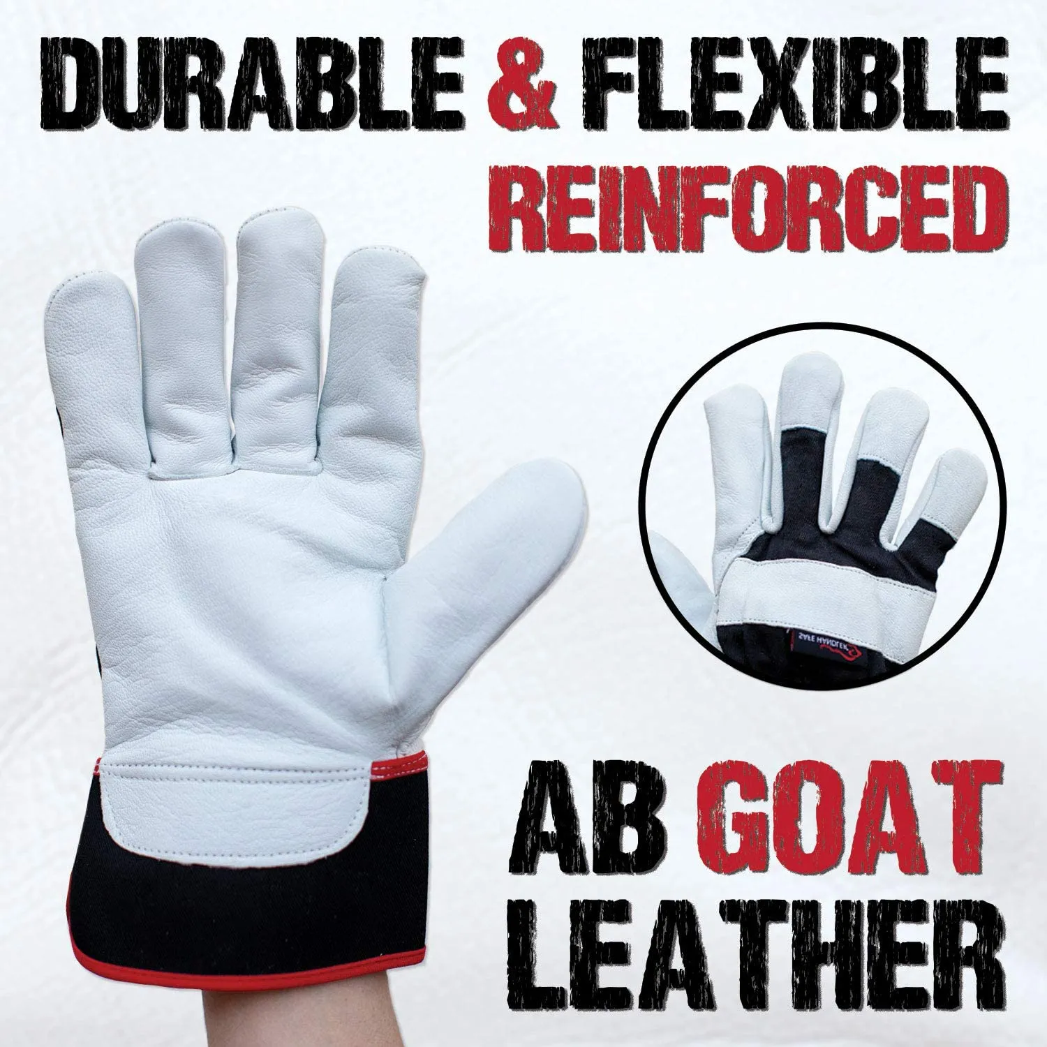 XGrip Goat Leather Work Gloves With Knuckle Protection - Bison Life