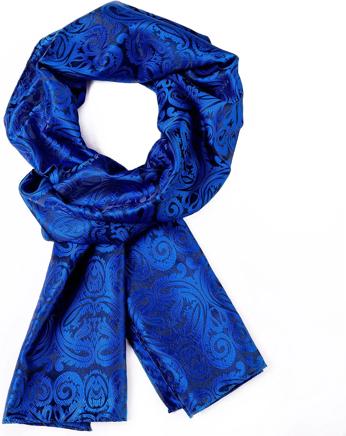 YOHOWA Mens/Womens Lightweight Silk Scarf Fashion Print Paisley Scarves Neckerchief Shawl Autumn Winter 63"x20"